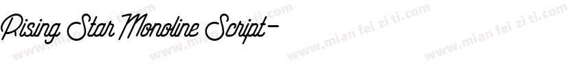 Rising Star Monoline Script字体转换